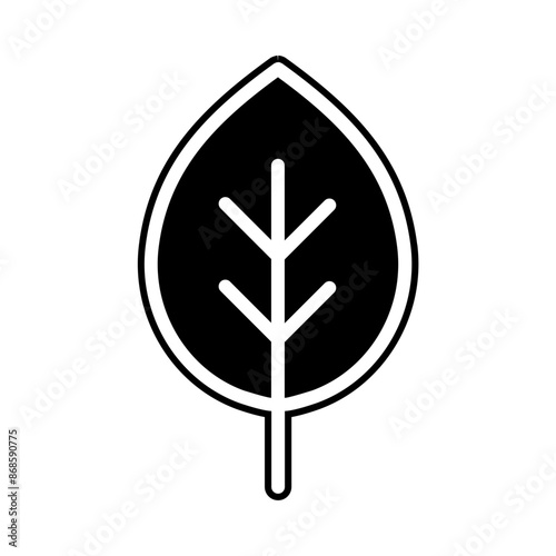 leaf icon - botany, herbal, ecology, bio, organic, vegetarian, eco, fresh, nature outline pictogram for flora