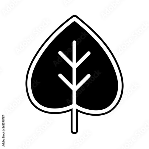 leaf icon - botany, herbal, ecology, bio, organic, vegetarian, eco, fresh, nature outline pictogram for flora