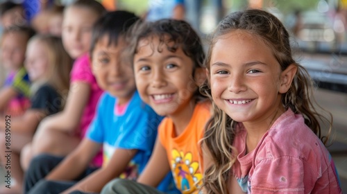 Recess Friendship Children sitting together during recess, feeling a strong sense of friendship and companionship