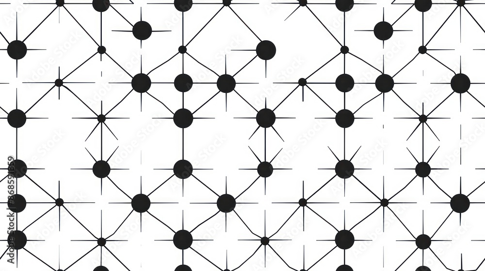 Abstract Black and White Geometric Pattern Abstract Black and White Geometric Pattern