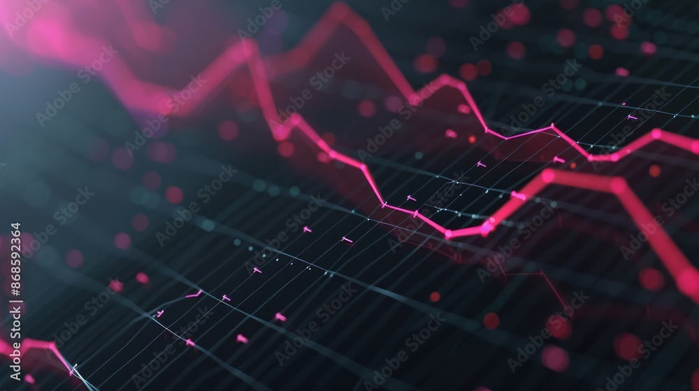 Abstract Stock Market Decline Visualization Abstract Stock Market Decline Visualization