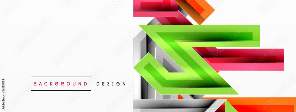 Line zig zag dynamic geometric abstract background. Colorful lines with shadow and light effects, various routes concept. Vector Illustration For Wallpaper, Banner, Background, Card Line zig zag dynamic geometric abstract background. Colorful lines with shadow and light effects, various routes concept. Vector Illustration For Wallpaper, Banner, Background, Card
