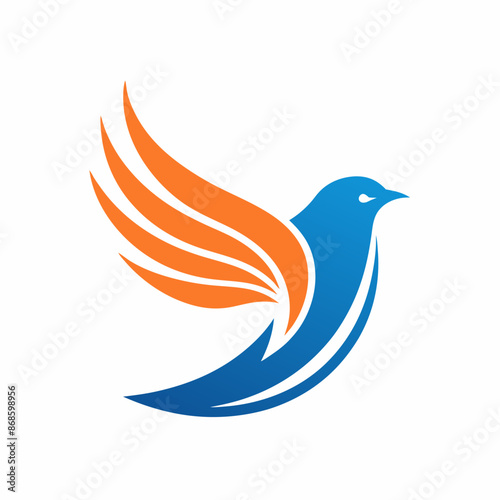 create a minimalist bird logo vector art illustrat
