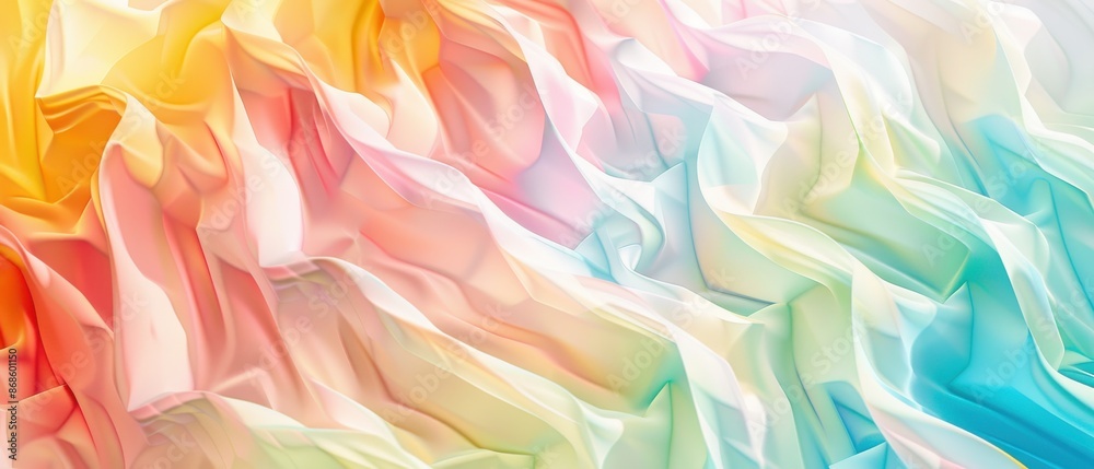 A colorful piece of fabric with a rainbow pattern A colorful piece of fabric with a rainbow pattern