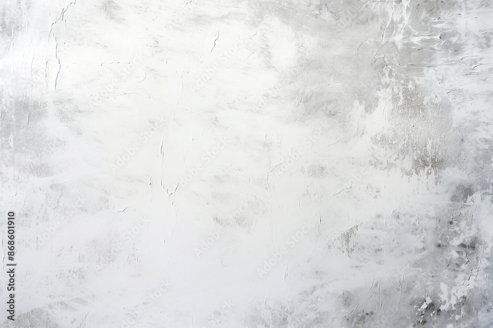 Fototapeta premium Abstract white grunge background texture, light gray rough concrete wall surface with smudges and stains. Simple grainy pattern for design template, banner or wallpaper