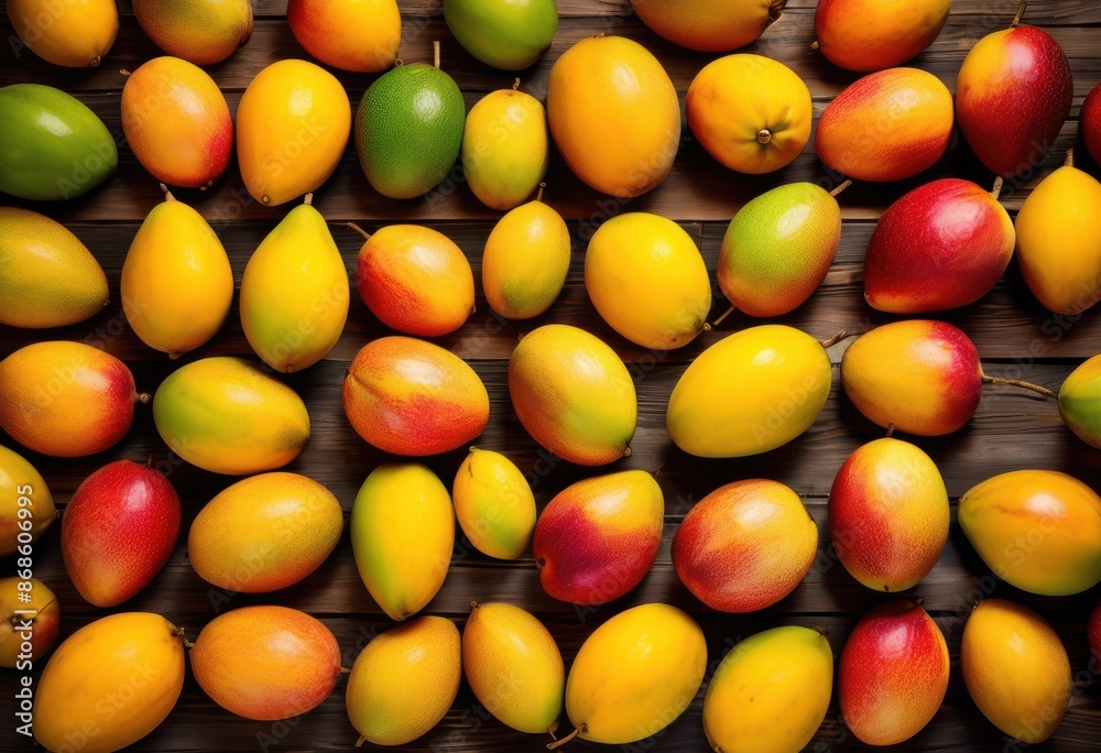 shimmering mango slices wooden surface, fresh, ripe, juicy, sweet, tropical, yellow, organic, natural, healthy, edible, delicious, snack, culinary shimmering mango slices wooden surface, fresh, ripe, juicy, sweet, tropical, yellow, organic, natural, healthy, edible, delicious, snack, culinary