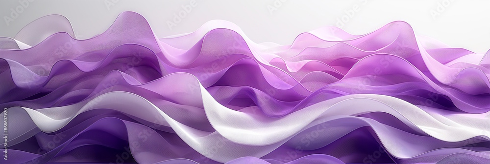 Abstract purple waves, concept of serenity and elegance Abstract purple waves, concept of serenity and elegance