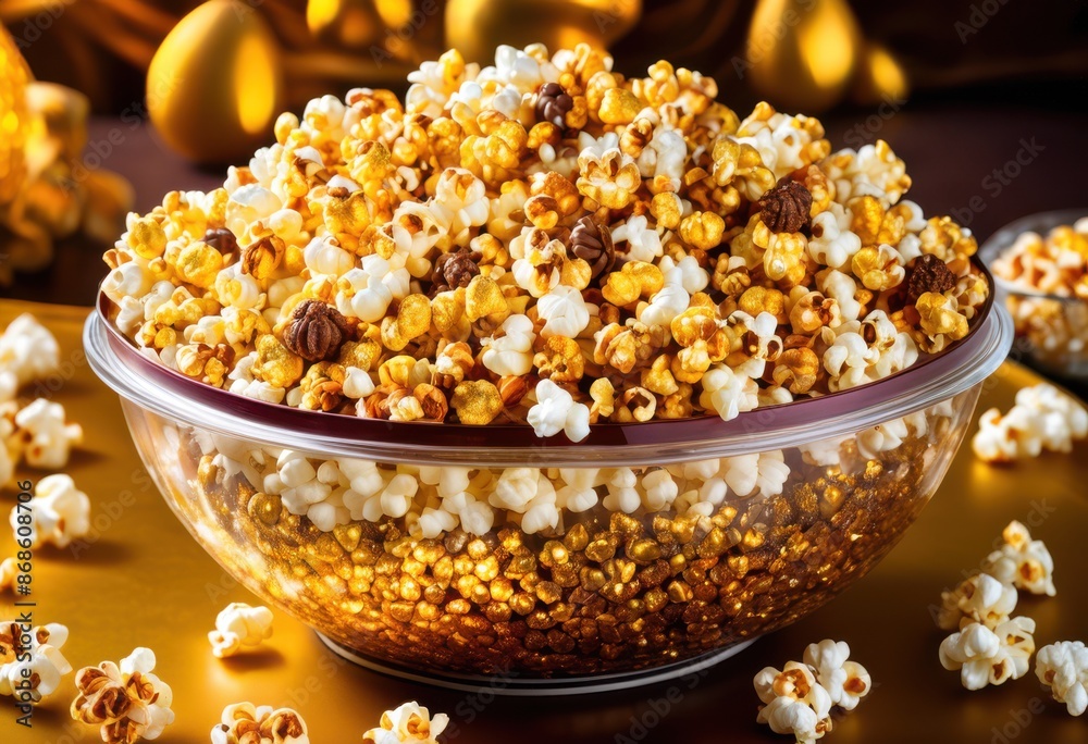 luxurious gourmet popcorn presentation elegant bowl, stylish, snack, tasty, treat, delicious, kernels, crunchy, appetizing, savory, premium, classy, chic, fancy luxurious gourmet popcorn presentation elegant bowl, stylish, snack, tasty, treat, delicious, kernels, crunchy, appetizing, savory, premium, classy, chic, fancy