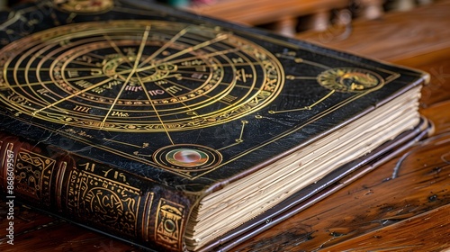 A Celestial-Themed Notebook with Zodiac Symbols and Cosmic