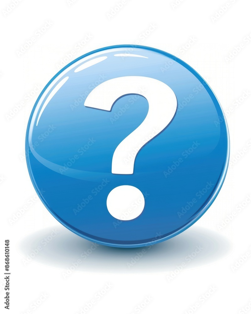 Faq Button. Elegant Blue Round Button with Question Mark Bubble Icon Faq Button. Elegant Blue Round Button with Question Mark Bubble Icon