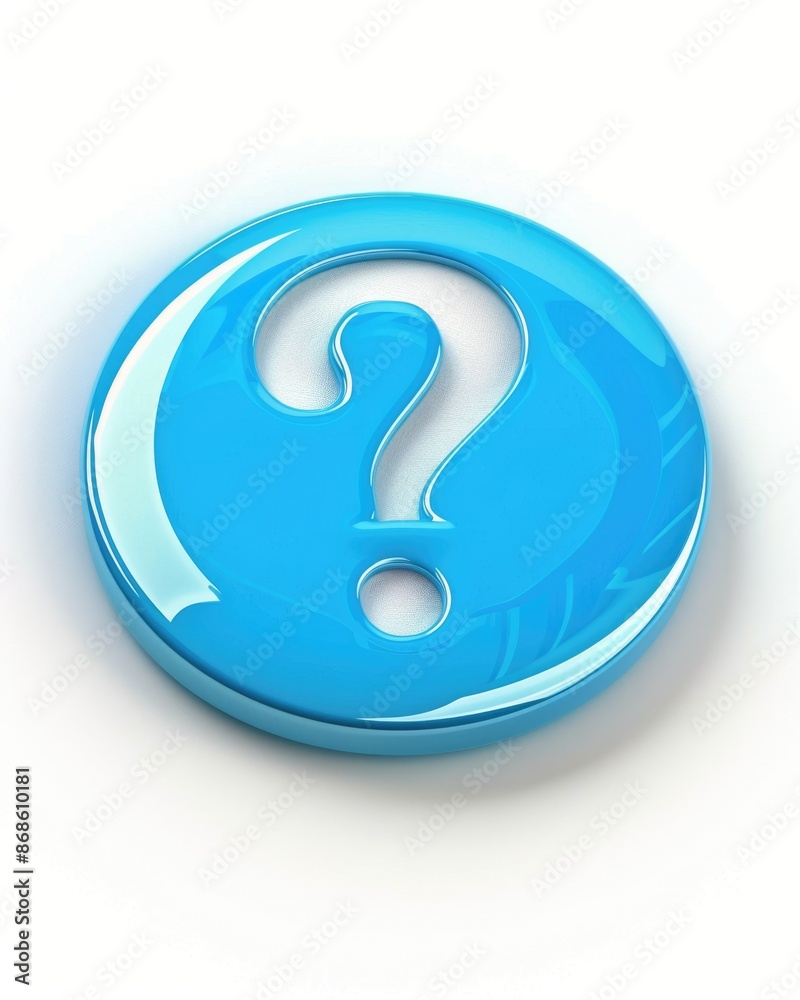 Faq Button. Elegant Blue Round Button with Question Mark Icon Faq Button. Elegant Blue Round Button with Question Mark Icon