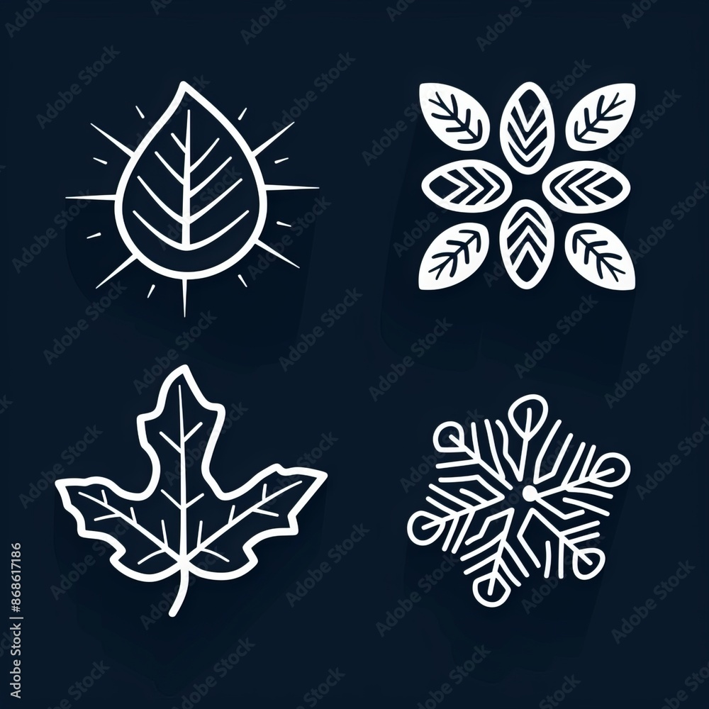 Obraz premium Vector trees with colored leaves heart isolated on white background. Generative AI