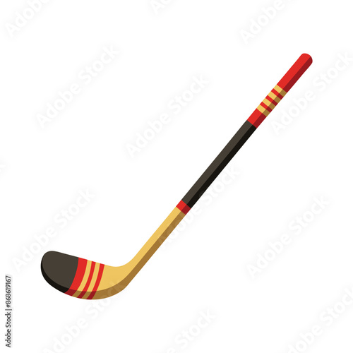 illustration of hockey stick on white