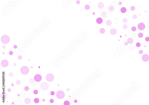 The white abstract background is decorated with pastel pink circles. Create space for inserting product images, quotes, and sentences for advertising.