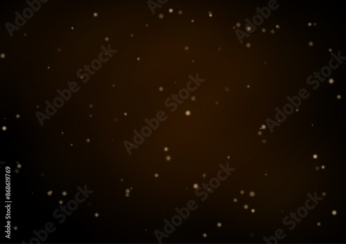Brown and black gradient abstract background decorated with white dots can be used in media design.