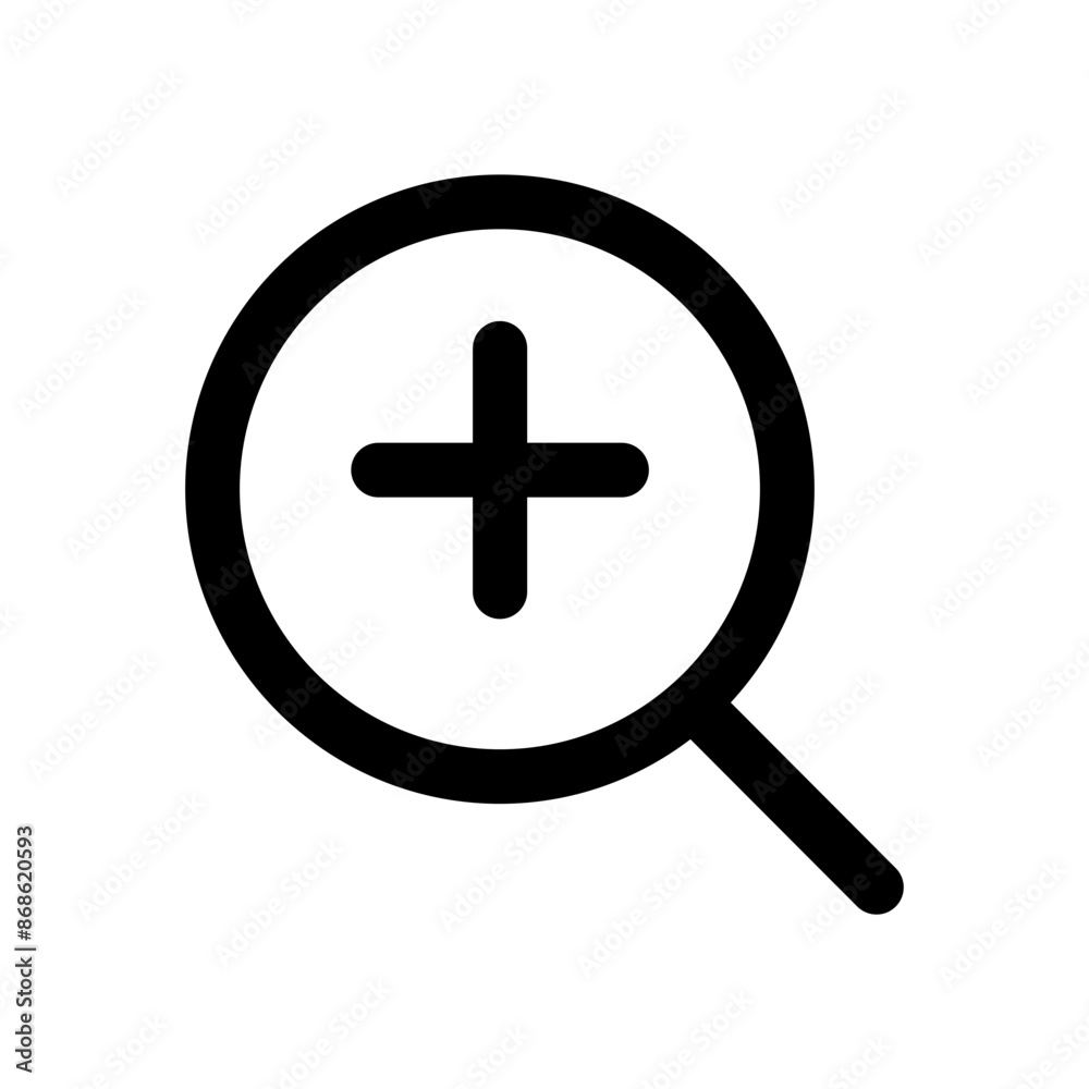 Fototapeta premium zoom in icon, user interface icon for mobile app, web design, uiux