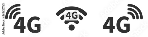 4G network sign icon vector illustration design