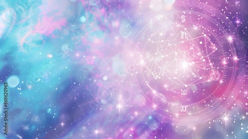 Celestial Zodiac Blessings - Cosmic in Soft Muted Digital Art
