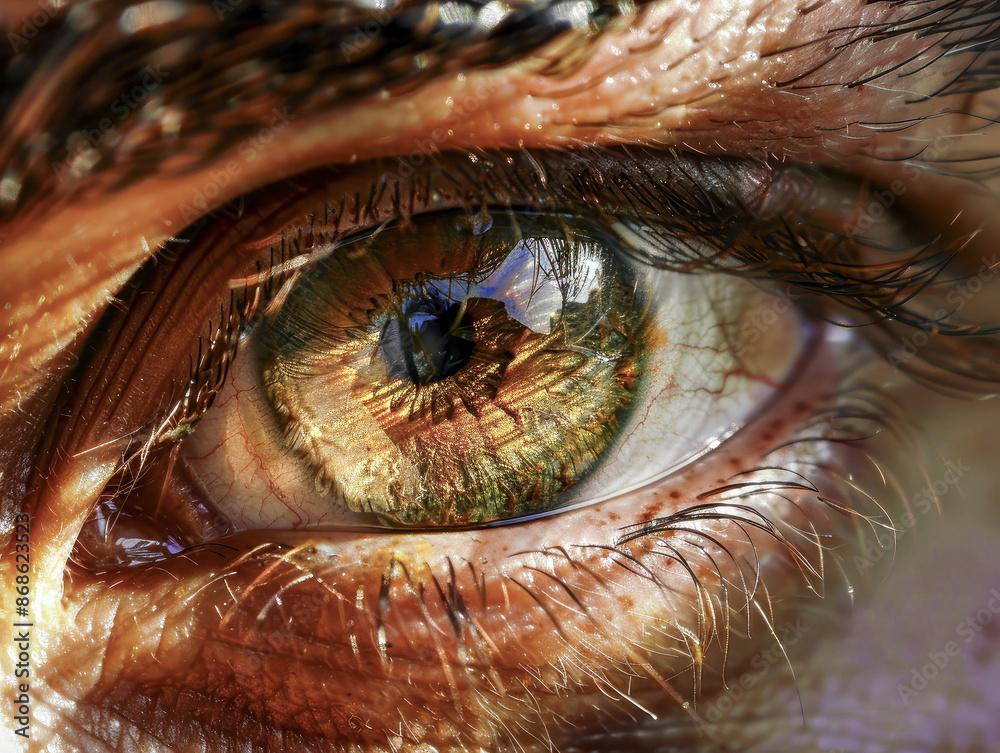 Close-up of human eye with detailed iris Close-up of human eye with detailed iris