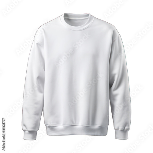 White sweatshirt Isolated on transparent background