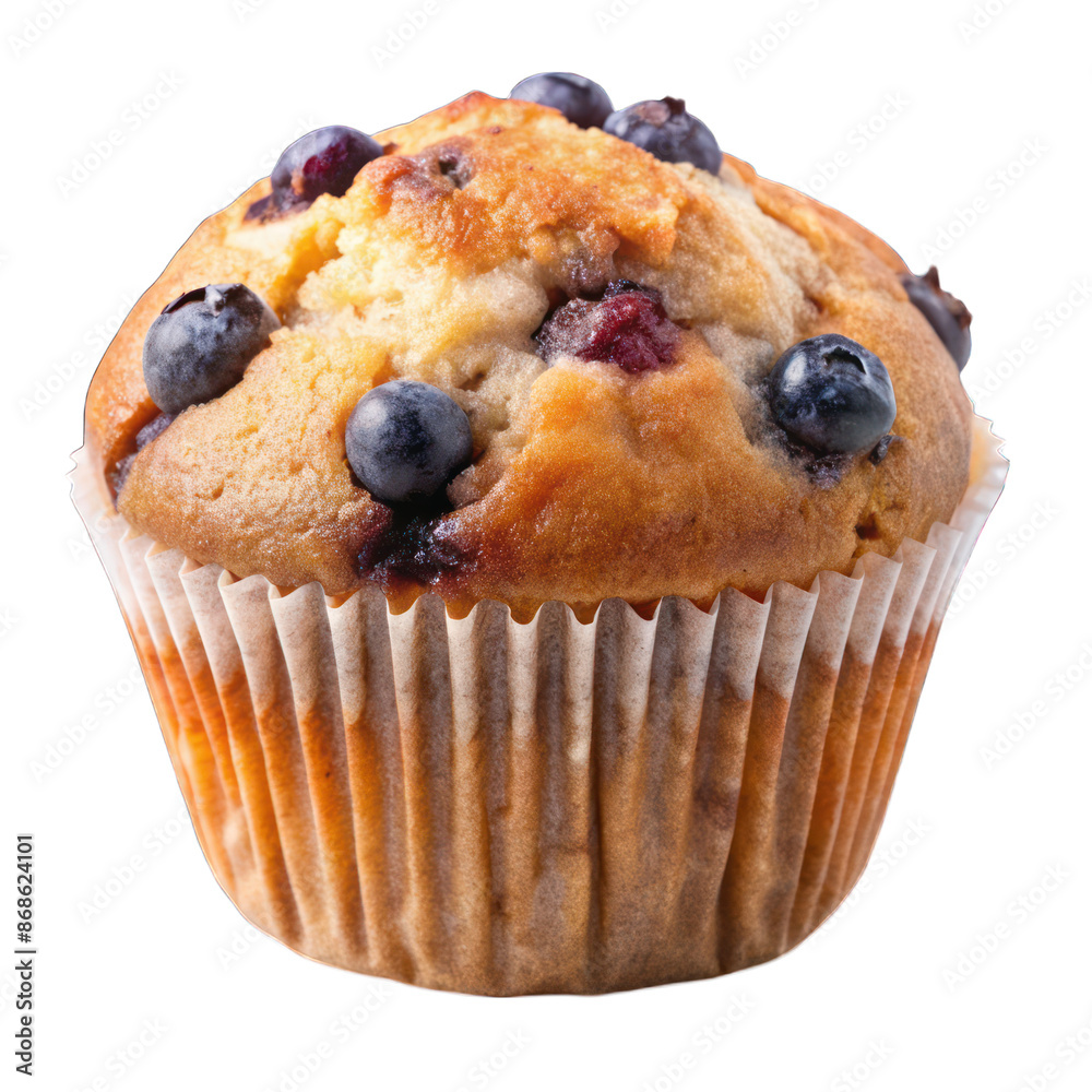 Blue berry muffin Isolated on transparent background Blue berry muffin Isolated on transparent background