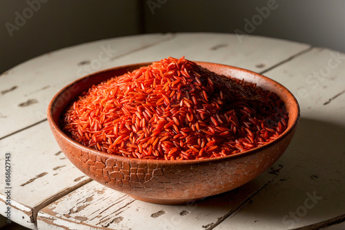 Touch of Red: Red Rice Bowl for a Colorful Meal