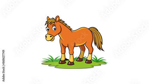 horse cartoon isolated on white © Radha Rani