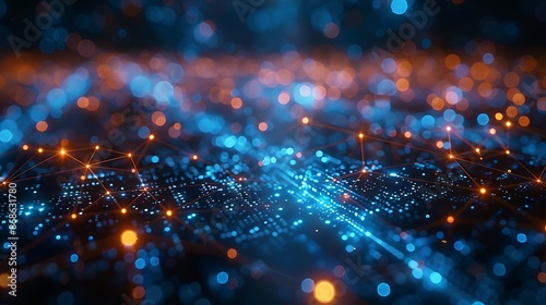 Wallpaper Mural Radiant Interconnectivity - A Luminous Digital Tapestry Torontodigital.ca