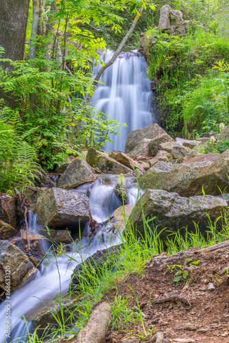 Small waterfalls in the beautiful setting within the Montseny park.