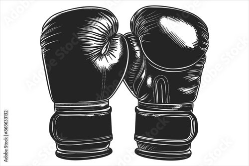 Boxing Hand Gloves Silhouette Bundle