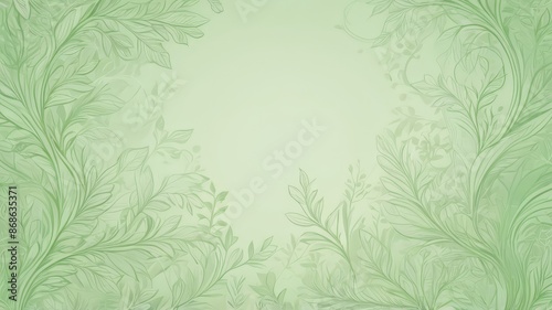 Wallpaper Mural Abstract Green Nature Plants and Flower Background. Luxury Nature Background. Floral pattern. Torontodigital.ca