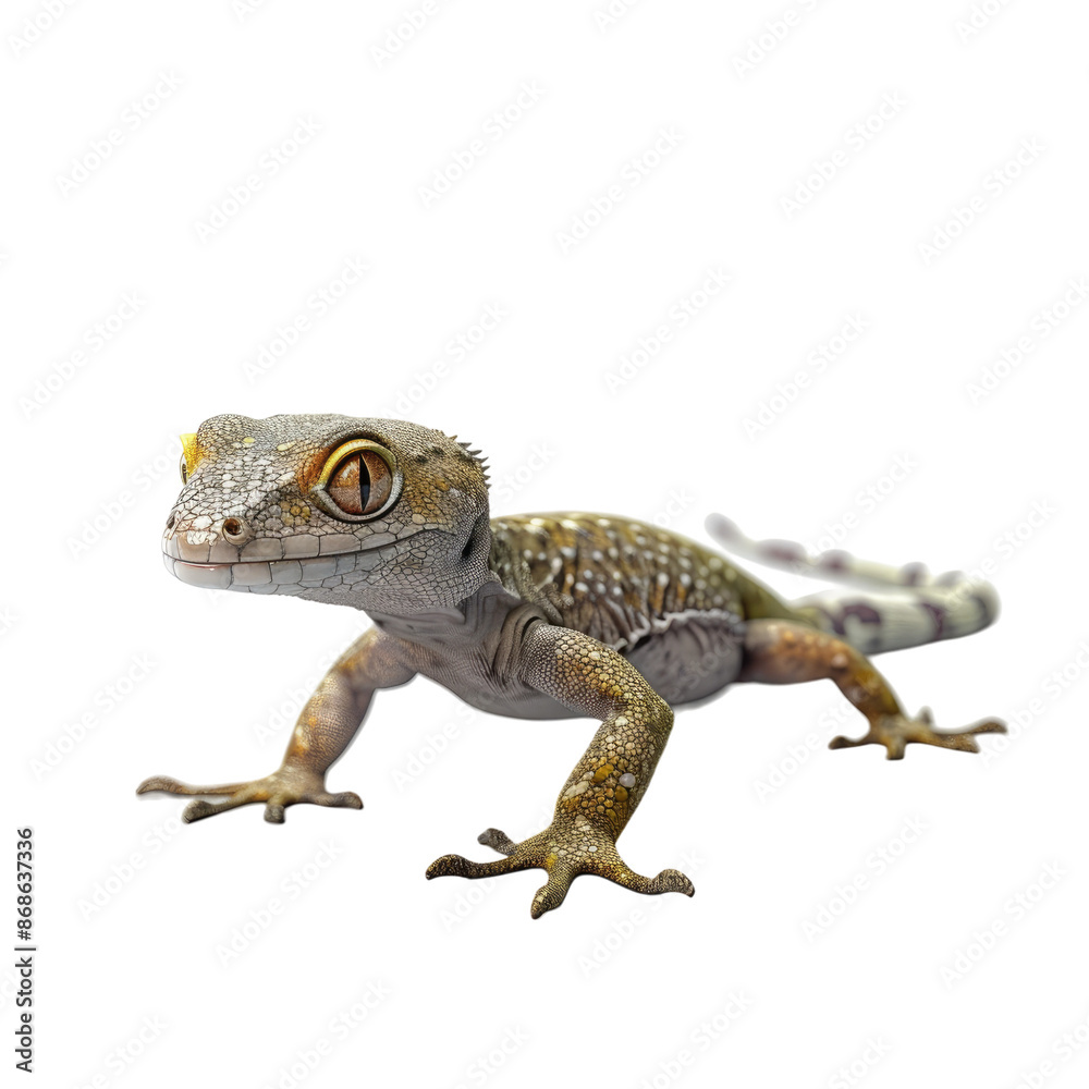 Naklejka premium Photo of Gecko isolated on transparent background