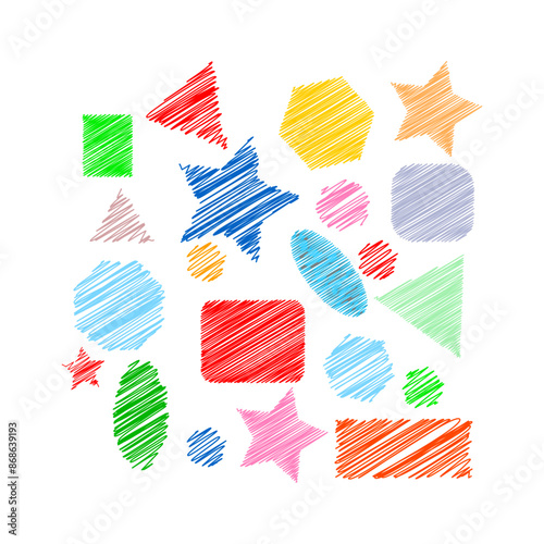 crayon doodle drawn colorful scrible teture