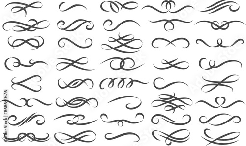 Swirl ornament stroke element set