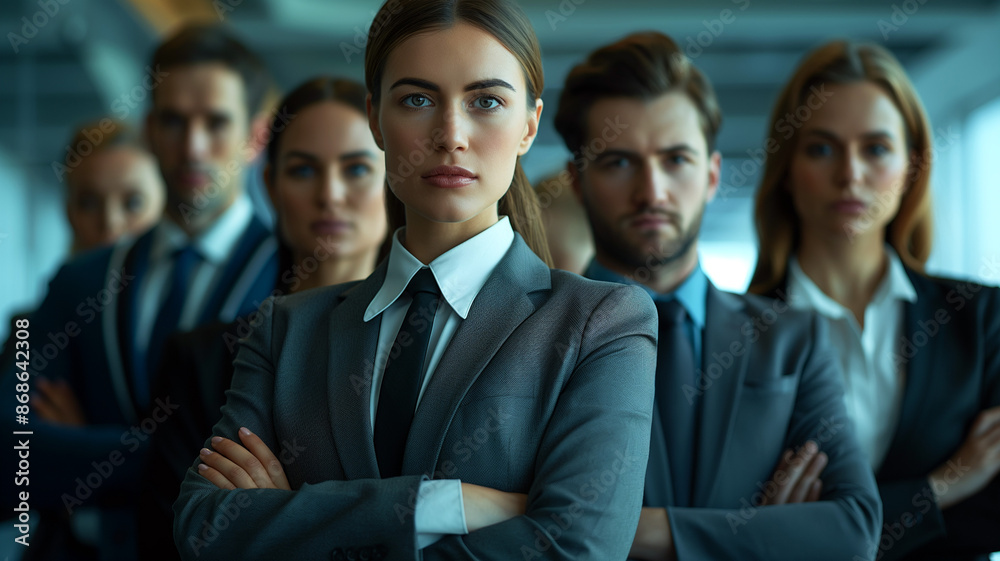 Portrait of a business team with leader Portrait of a business team with leader