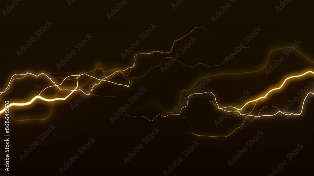 Electric yellow sparkling lightning background.