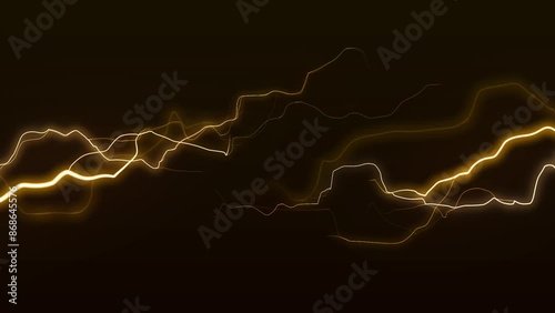 Electric yellow sparkling lightning background.