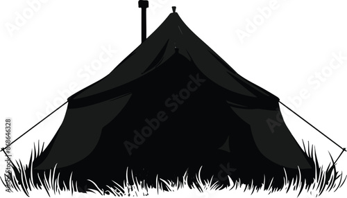 camping tent silhouette