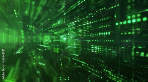 Wallpaper Mural Retro Green Monochrome: A Pixel Sorting Glitch in Abstract Tech Display Torontodigital.ca