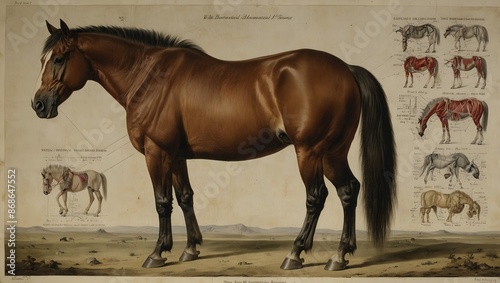 The anatomical features of wild and domesticated horses ai_generated