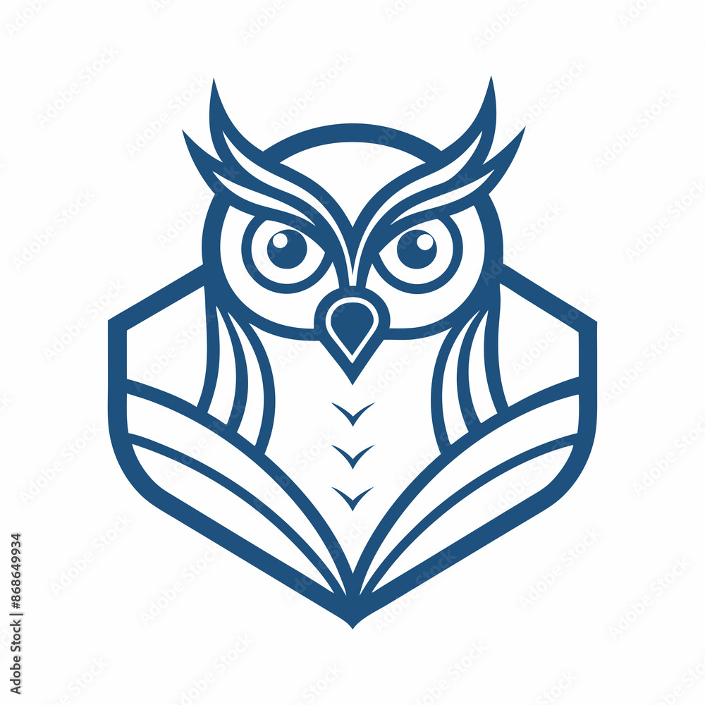 Owl book logo design line art vector icon line art illustration. Owl book logo design line art vector icon line art illustration.
