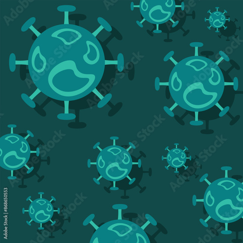 Vector image of a virus