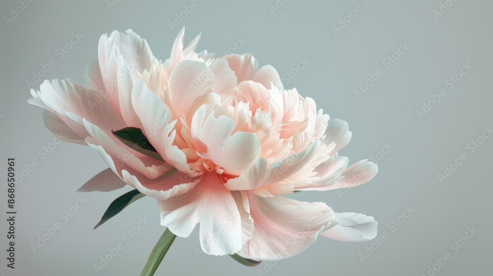 Ethereal Peony with delicate petals and a soft pink hue, set against a minimal, simple background, exuding elegance and purity. Ethereal Peony with delicate petals and a soft pink hue, set against a minimal, simple background, exuding elegance and purity.