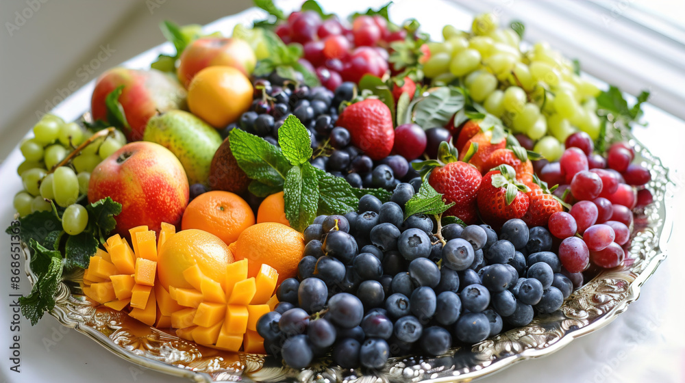 An assortment of fruits, vibrant and fresh. An assortment of fruits, vibrant and fresh.