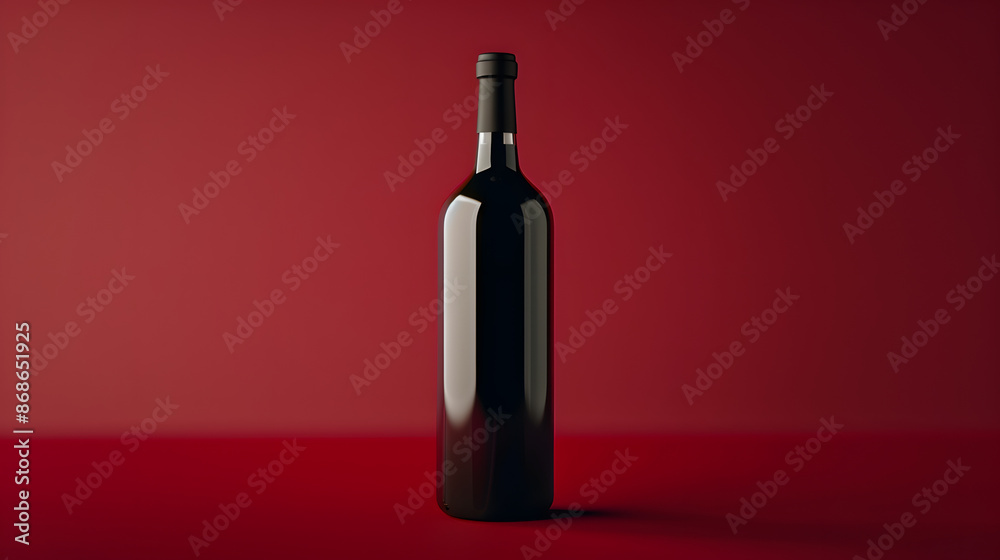 rendered bottle of vine on the solid background, mockup, 8k rendered bottle of vine on the solid background, mockup, 8k