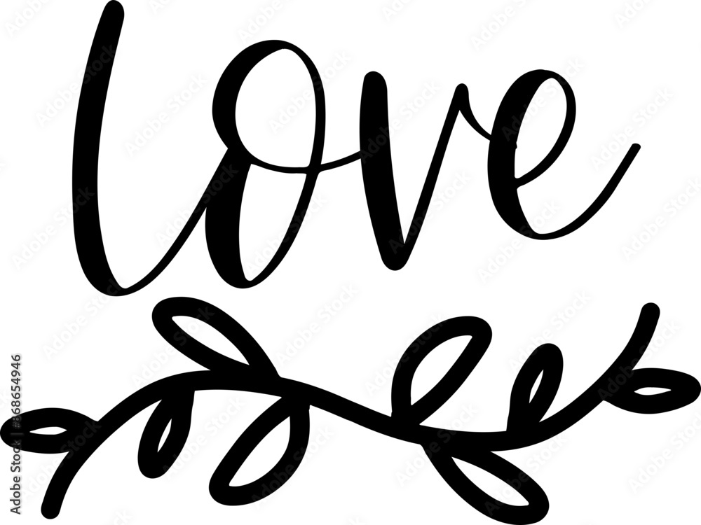 Fototapeta premium Love Word Saying Quote