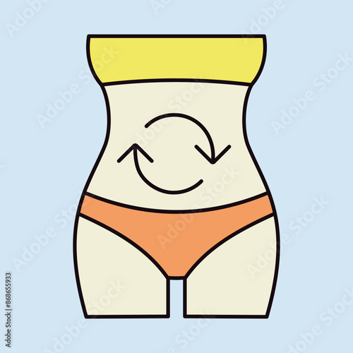 The health of the digestive vector icon