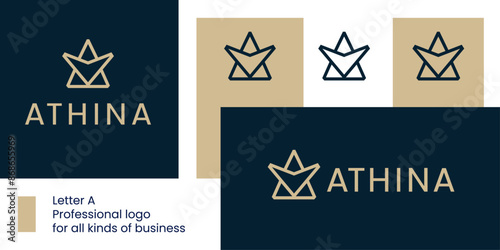 Modern Letter A Star Logo for Premium Brands.