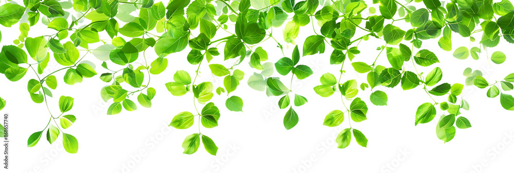 Green Leaves Hanging from a Branch Illustration Green Leaves Hanging from a Branch Illustration