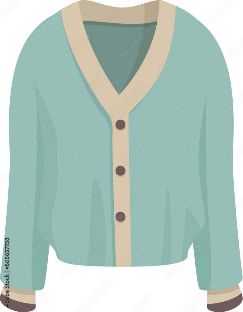 Green cardigan with buttons, perfect for staying warm during the colder months Green cardigan with buttons, perfect for staying warm during the colder months